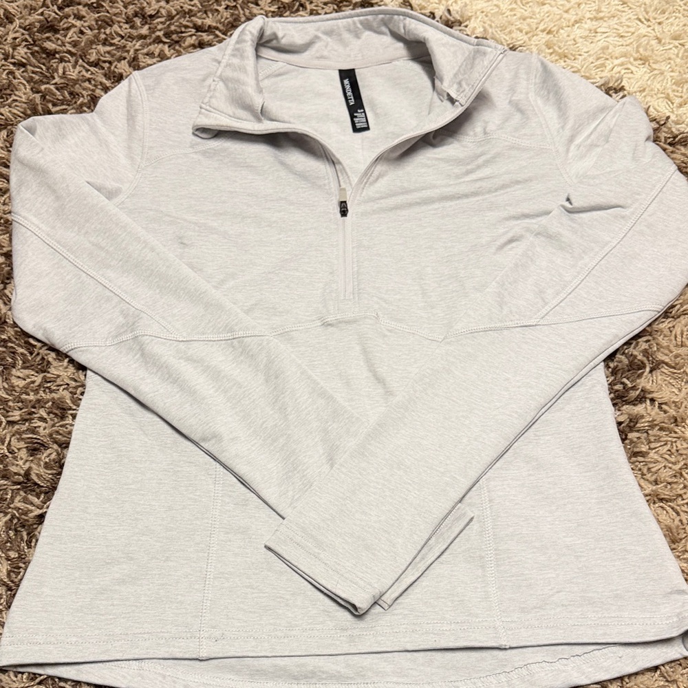 Mondetta Women's Heather Gray Quarter-Zip Sweatshirt